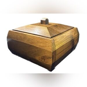 Vintage 1970’s-80s Wood Jewelry/Keepsake Box